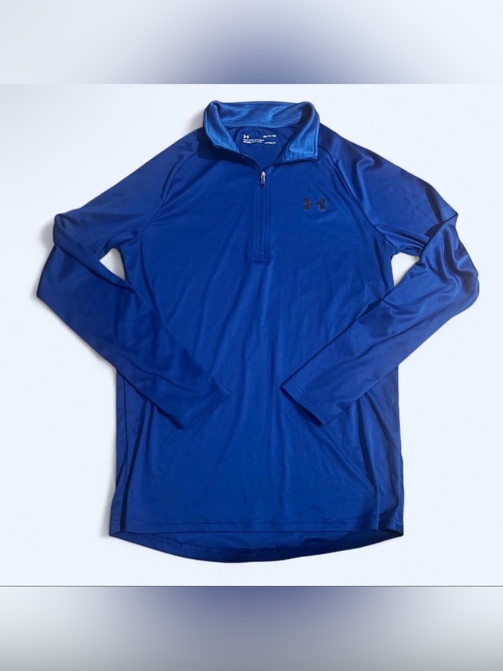 Under Armour HeatGear Loose 1/4 Zip Pullover Men’s Small Blue Athletic